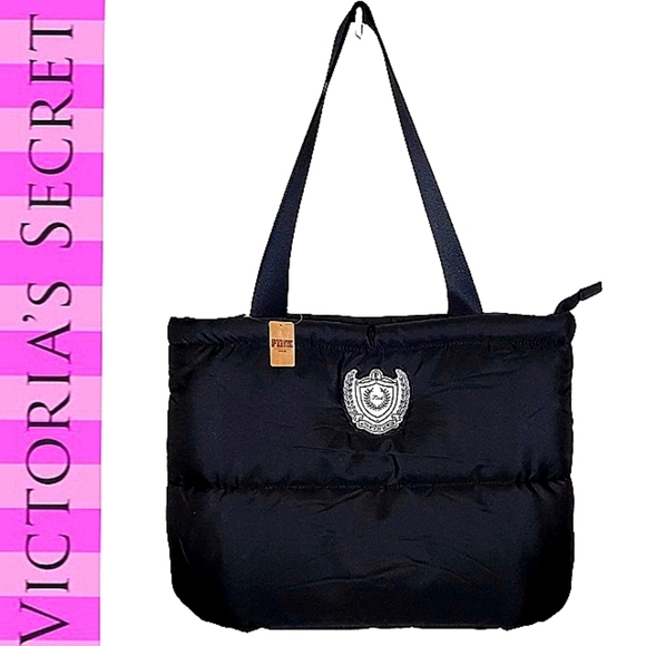 Victoria Secret Pink New Quilted Puffer Sholder Tote Bag - Picture 1 of 14
